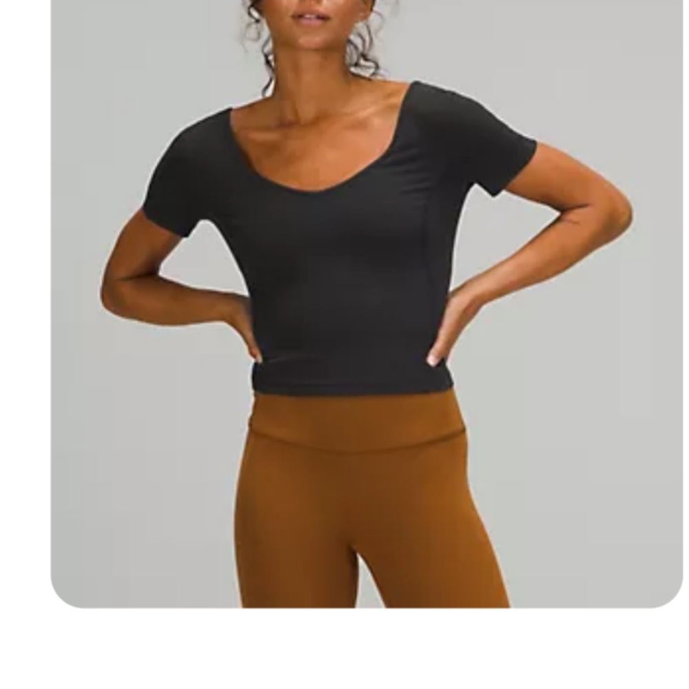 Lululemon Align T Shirt in black size 8